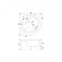 Піддон Shower CELLESSE SW-6008 80х80х45 см напівкруглий акриловий, фото 4