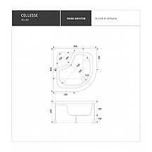 Піддон Shower CELLESSE SW-6008 80х80х45 см напівкруглий акриловий, фото 5