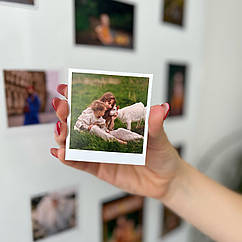 Фотомагніти в стилі полароїд (Polaroid) набір 12 шт. P12 (фотомагніти на холодильник, магніти з фото)