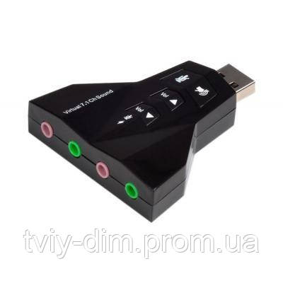 Звукова карта USB C-MEDIA PD560 7.1Ch (подвійний аудіо-мікрофон-виходи) (код 757687)