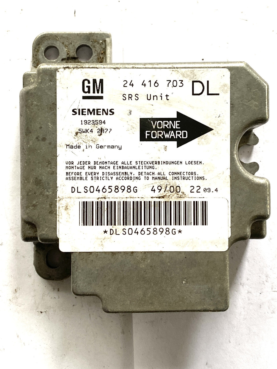 Електронний блок керування airbag opel astra 24416703DL / 24416703dl