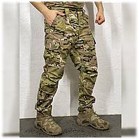 Боевые штаны мультикам (48-54р) Брюки военные камуфляж Multicam, Мужские тактические штаны для рыбалки MAR