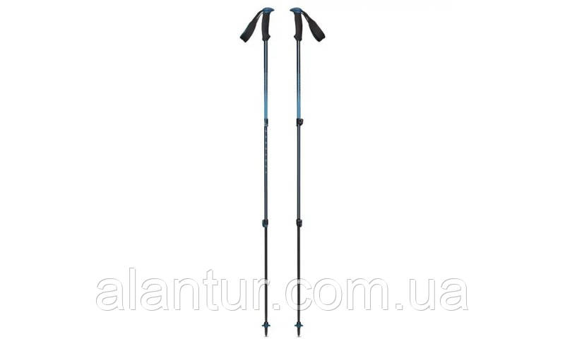 Трекінгові палиці Black Diamond Trail Back Azurite, 3-секційні, регульовані, 62-140 см, фото 1