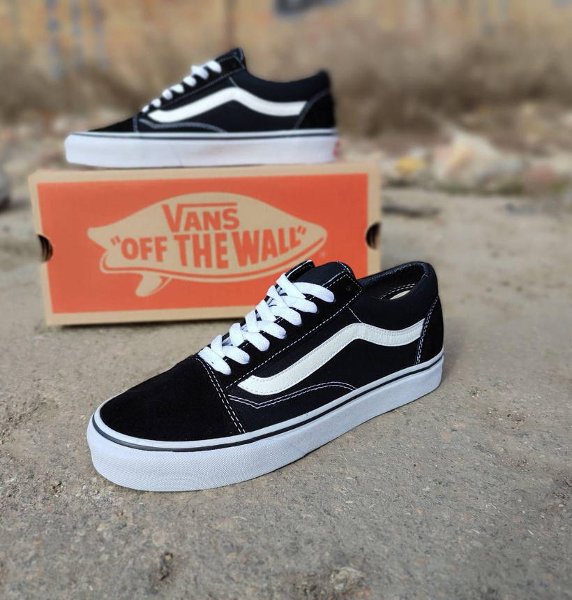 Чоловічі кеди Vans Old Skool Black/White кеди кросівки чорно-білі унісекс жіночі 41- 44,5 р 2025, фото 1