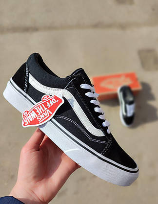 Чоловічі кеди Vans Old Skool Black/White кеди кросівки чорно-білі унісекс жіночі 41- 44,5 р 2025, фото 3