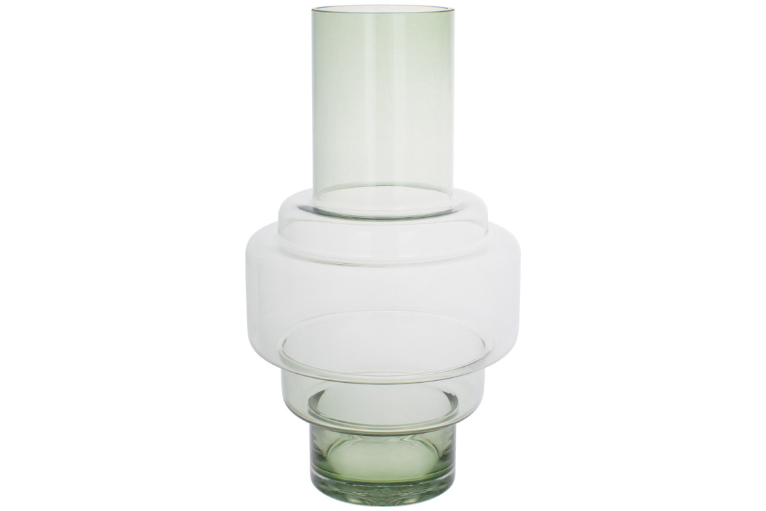 Ваза скляна Tate 20*36см, колір - зелений ТОВАР ВІД ВИРОБНИКА