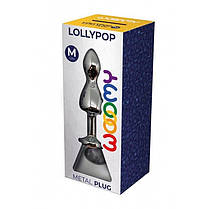 Металева анальна пробка Wooomy Lollypop Double Ball Metal Plug M, діаметр 3,1 см, довжина 9,4 см, фото 3