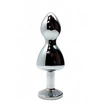 Металева анальна пробка Wooomy Lollypop Double Ball Metal Plug Red M діаметр 3,1см, довжина 9,4с, фото 5