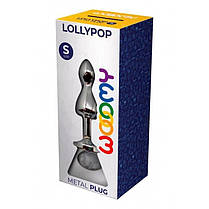 Металева анальна пробка Wooomy Lollypop Double Ball Metal Plug S, діаметр 2,8 см, довжина 8,5 см, фото 3
