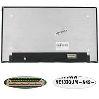 Матрица 13.3" NE133QUM-N42 (3840*2160, 40pin(eDP, IPS), LED, SLIM(без доп панели), глянец, разъем справа