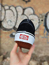 Vans Old Skool black white кеди низькі чоловічі чорні чорно білі ванс венс кеди демісезон, фото 6