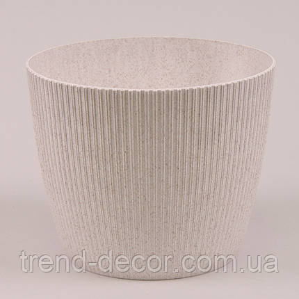 Горщик пластмасовий MAGNOLIA JUMPER ECO білий 11см., фото 1