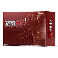 Препарат для повышения уровня тестостерона, энергии, мужской силы и сексуального влечения, TestRX (120 капсул)