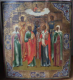 Ікона Св. Віра Надія Любов Олександра Яків Павло Микола 19 століття