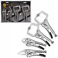 Кліщі Затискні Зварювальні Набір 4 шт VOREL (44330)