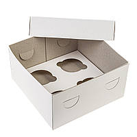 Коробка 200х200х105 (на 4 капкейка) без вікна (мікрогофра)