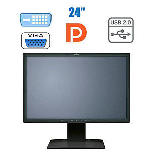 Монітор Fujitsu B24W-7 / 24" (1920x1080) IPS / 1x DVI, 1x-VGA, 1x-DP, 2x USB 2.0 / Вбудовані колонки 2x 1.5 W, фото 2