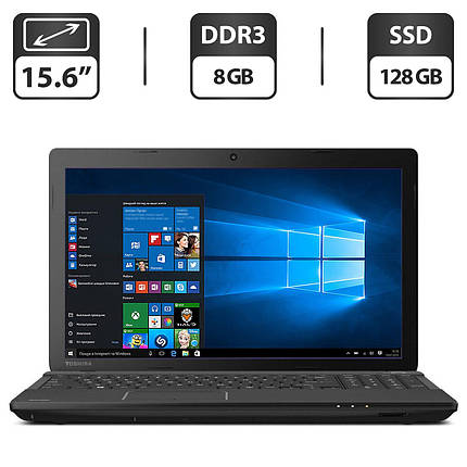 Ноутбук Б-клас Toshiba Pro C50-A-1LT/15.6"/Core i3 2 ядра 2.4GHz/8GB DDR3/128GB SSD/HD Graphics 4000/Webcam, фото 2