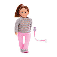 Кукла LORI 15 см Розалинда с поводком для выгула собак LO31113Z, World-of-Toys
