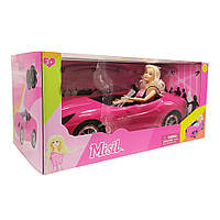 Детская кукла с машинкой DEFA 8228DEFA в коробке (Розовый), World-of-Toys