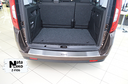 Накладка на бампер з загином Fiat Doblo II Maxi з 2010 р.