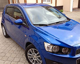 Вітровики "CT" дефлектори вікон на авто Кобра для Chevrolet Aveo II Hb 5d 2011+