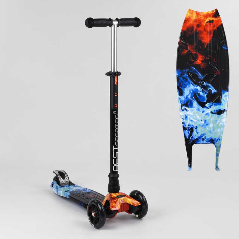 Самокат "Best Scooter" 4 Колеса PU, СВІТЛО, Трубка Керма Алюмінієва, D ...