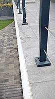 Капельник алюминиевый профиль отлив для открытого балкона и террасы скрытый монтаж под плитку 2 метра белый