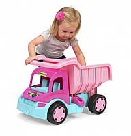 Машинка дитяча вантажівка "Гігант" для дівчаток Wader 65006 (без картону), самоскид рожевий