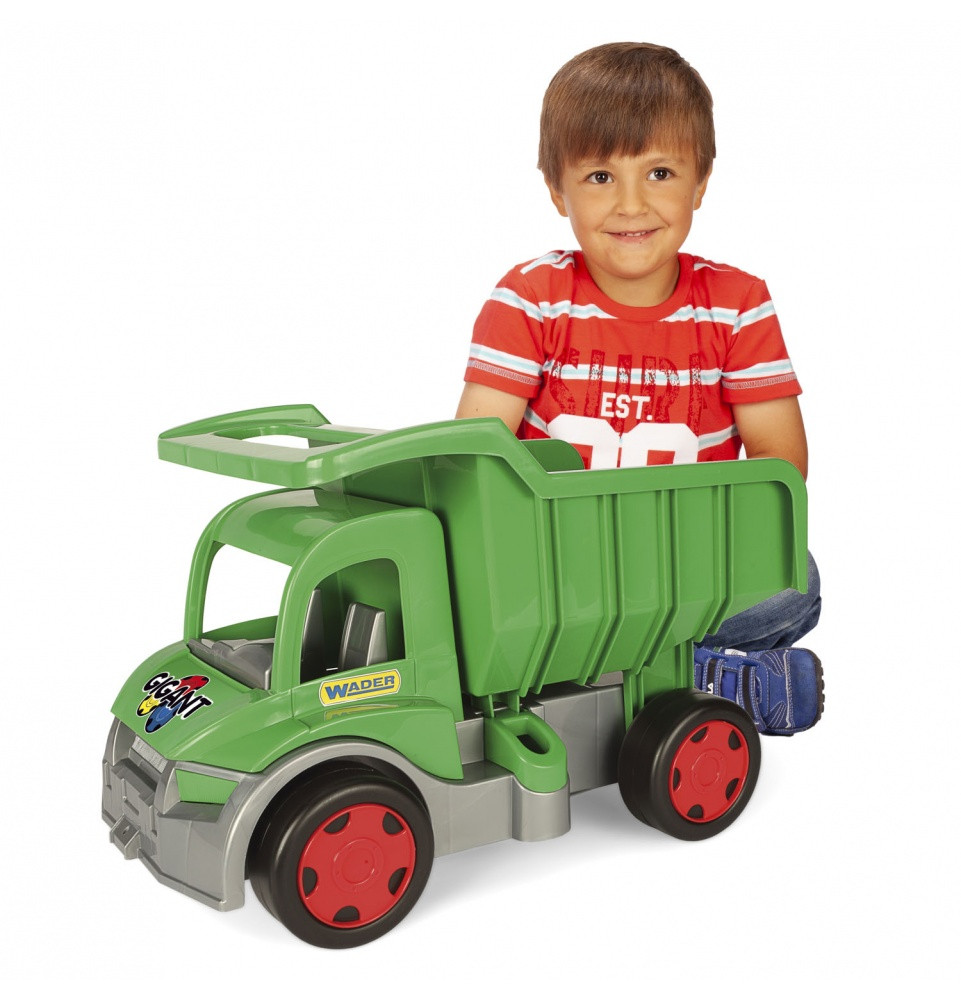 Машинка дитяча вантажівка "Гігант" Wader 65015 (без картону), іграшковий самоскид Фермер зелений