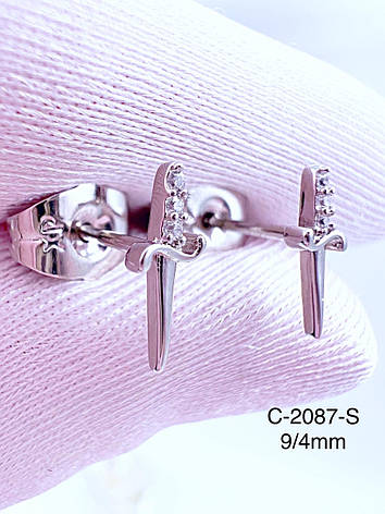 Сережки Xuping родій, фото 1