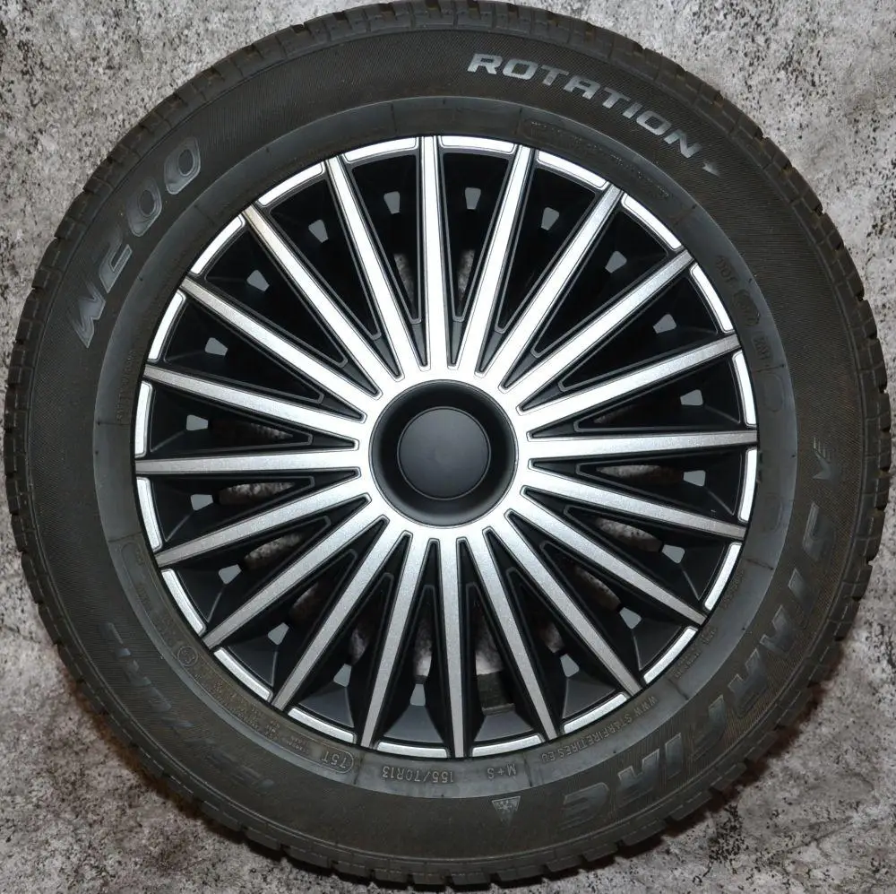 Автомобільні ковпаки ARGO R15 DAKOTA SILVER&BLACK. Ковпаки на диски/Колпаки на колеса.