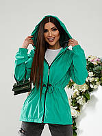 Жіноча демісезонна куртка/ вітрівка арт А101 / бірюза/бірюзовий/ бірюзового кольору