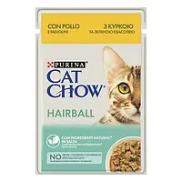 Вологий корм CatChow Hairball курка та зелена квасоля в желе 85г проти утворення волосяних кульок для котів