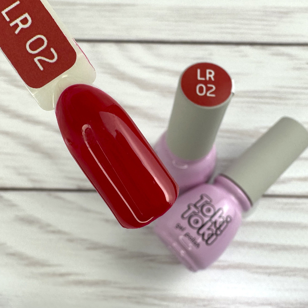 Гель лак для нігтів червоний із шиммером Toki-Toki Lady in Red №2 5 мл
