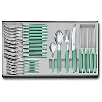 Набор столовых приборов Victorinox Swiss Modern Table Set Vx69096.11W41.24Green 24 предмета