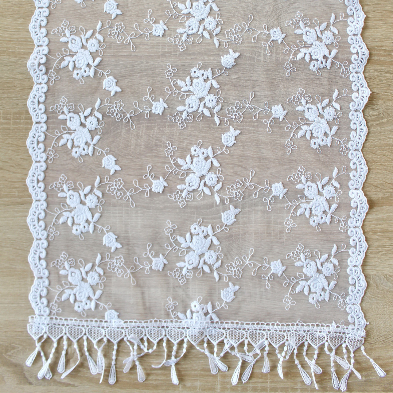 Шарф білий весільний церковний ажурний 150005, фото 1