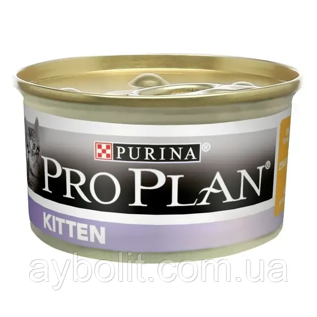 Консервований корм Purina Pro Plan Junior Паштет із куркою для кошенят 85 гр. х 24 шт. (7613033568619)