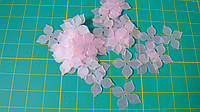 Упаковка пайеток. Розовые, плоские, цветок, 15 мм, 5 грамм
