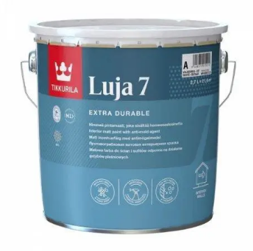 Фарба покривна матова Tikkurila Luja 7 базіс А 2.7 л., фото 1