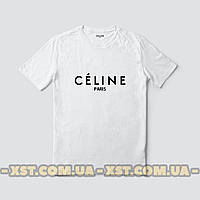 Женская футболка оверсайз oversize Celine Селин Белая