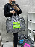 Блакитна - дорожня спортивна сумочка-трансформер із плащівки, на блискавці (5086), фото 8