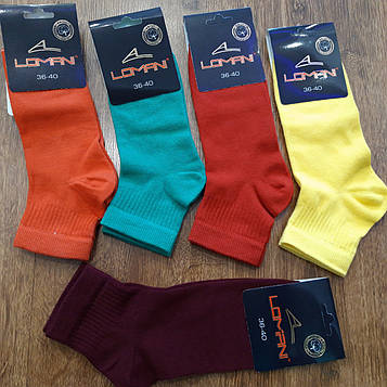 Жіночі шкарпетки,бавовна "LOMANI" Україна,Однотонні 40-44 Art: 235 / 12 пар