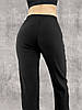 Штани жіночі прямого крою Штани з лампасою з екошкіри у великих розмірах L — 6XL, фото 6
