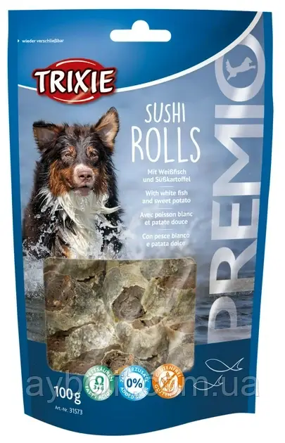 Ласощі для собак Trixie 31573 Premio Sushi Rolls з рибою 100 г (4011905315737)