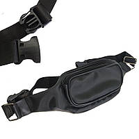 Сумка на пояс TR30 чотири відділи бананка поясна чорна жіноча чоловіча сумка через плече