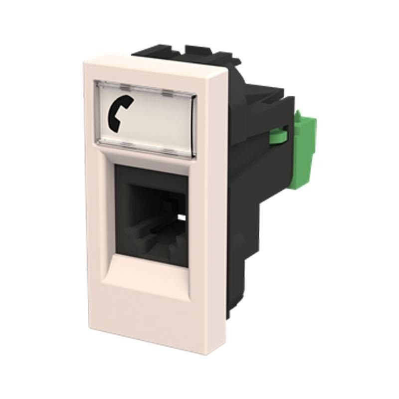 Розетка телефонна ABB Niesen Zenit RJ12 N2117.6 BL Білий (2CLA211760N1101)