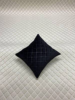 Автоподушка з Алькантари Lux ПАЙКА, Кваратний ромб чорний 1 шт. (30х30 см.)