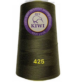 Швейна нитка Kiwi 40/2 №425 відтінок хакі