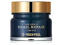 Омолаживающий крем для лица с коллоидным золотом и муцином улитки Medi-Peel 24k Gold Snail Repair Cream, 50мл